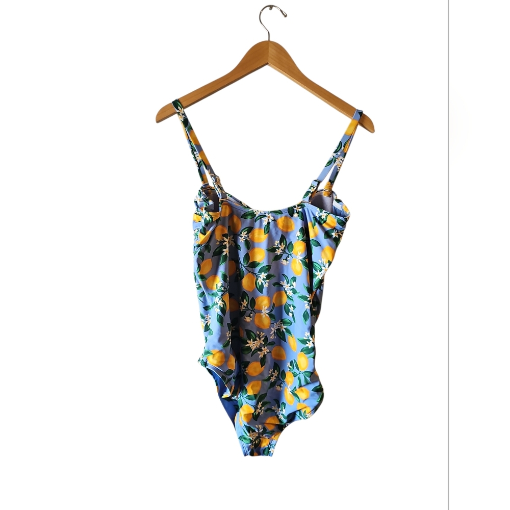 Draper James Lemon Blossom Bandeau One Piece Swimsuit Sz XL - Picture 5 of 7